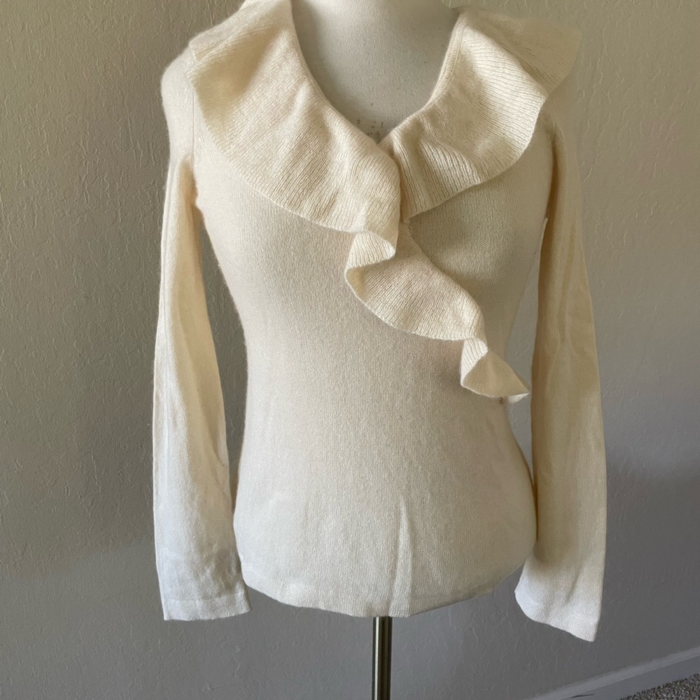 Charter Club Cream Cashmere Sweater 2 ply
